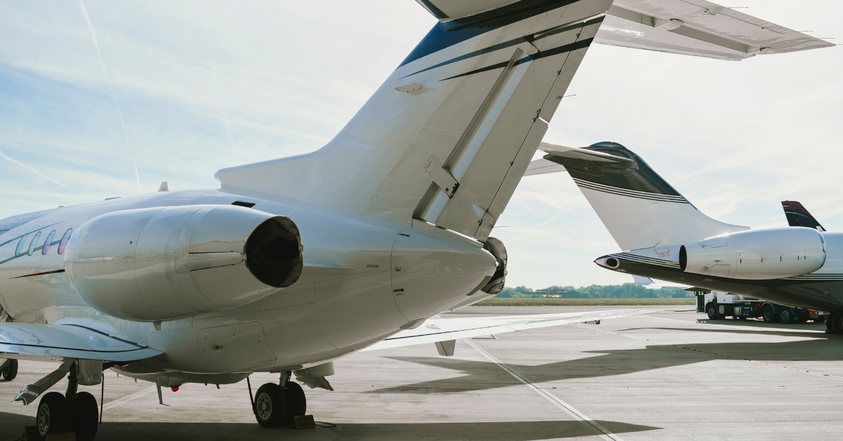 two private jet aircraft