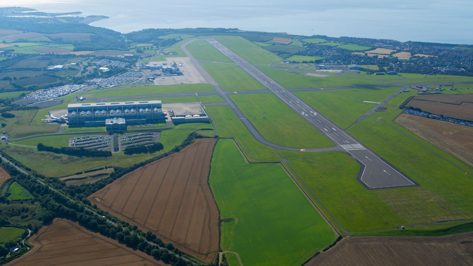 Aerial view of Cardiff Airport