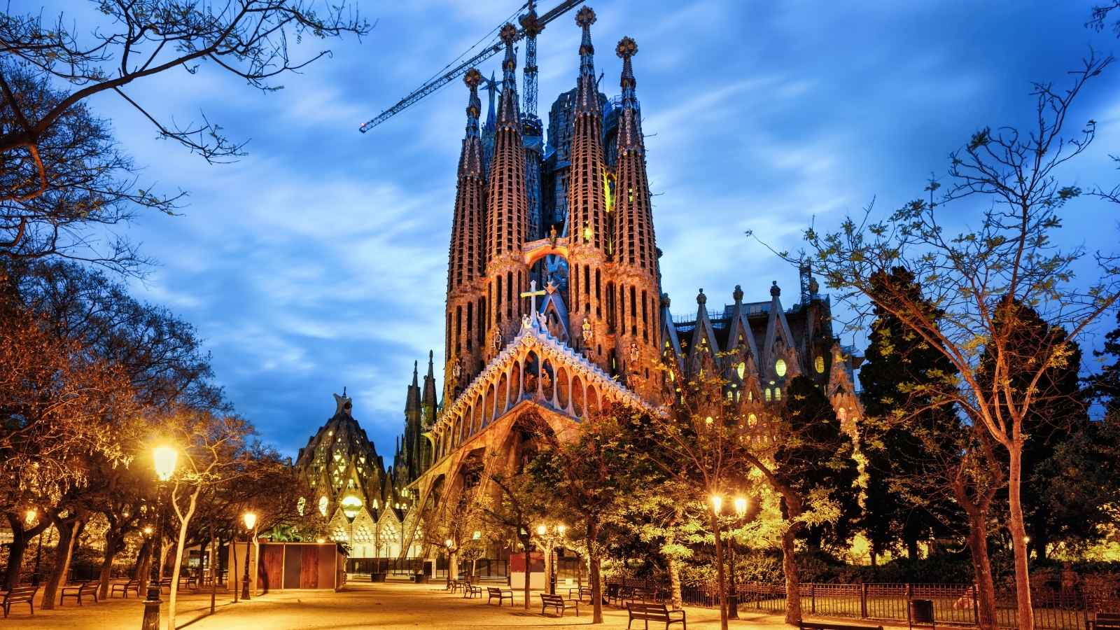 La Sagrada Familia cathedral, a main landmark in Barcelona, Spain