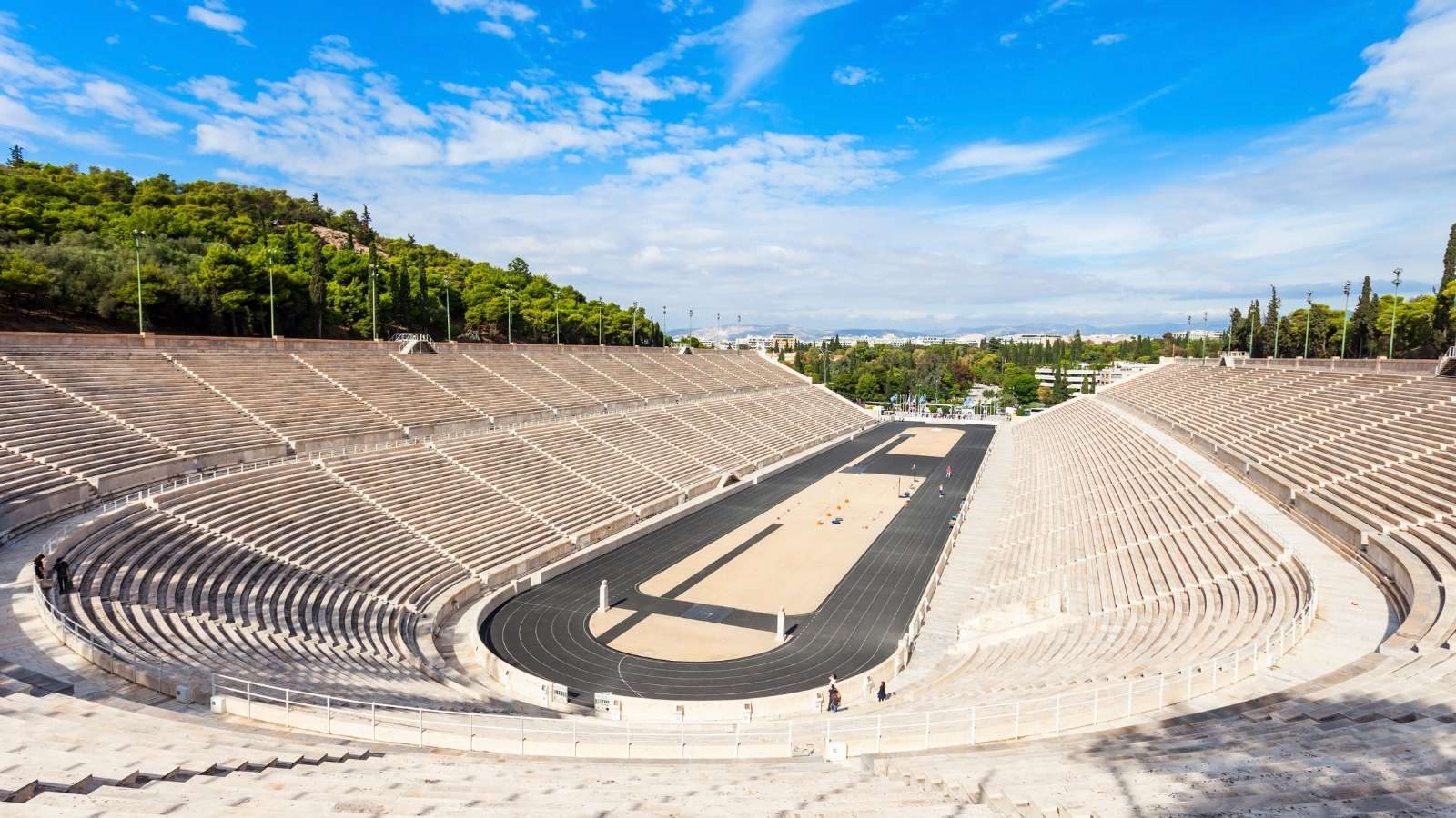 The Panathenaic Stadium also known as Kallimarmaro is a multi purpose stadium in Athens, Greece