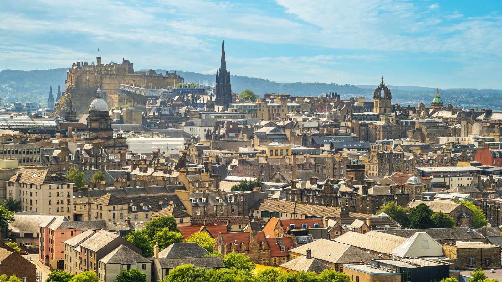 View over Edinburgh from Arthur Seat, Scotland, UK