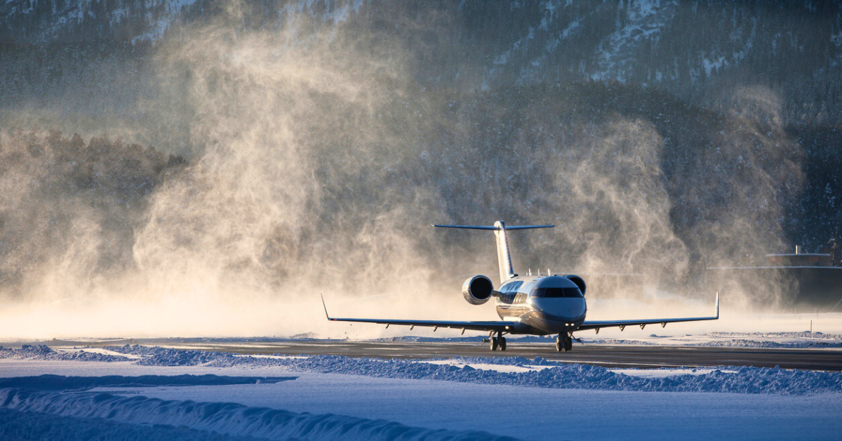 private jet charter winter