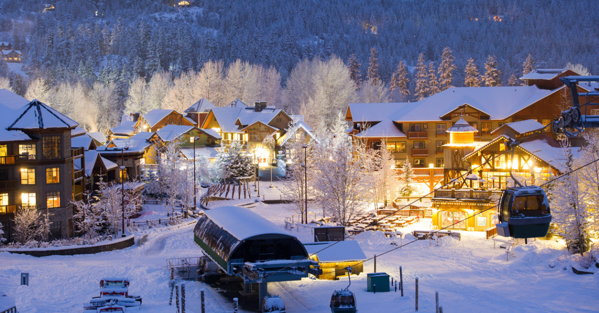 Whistler Canada hotels coevered in snow