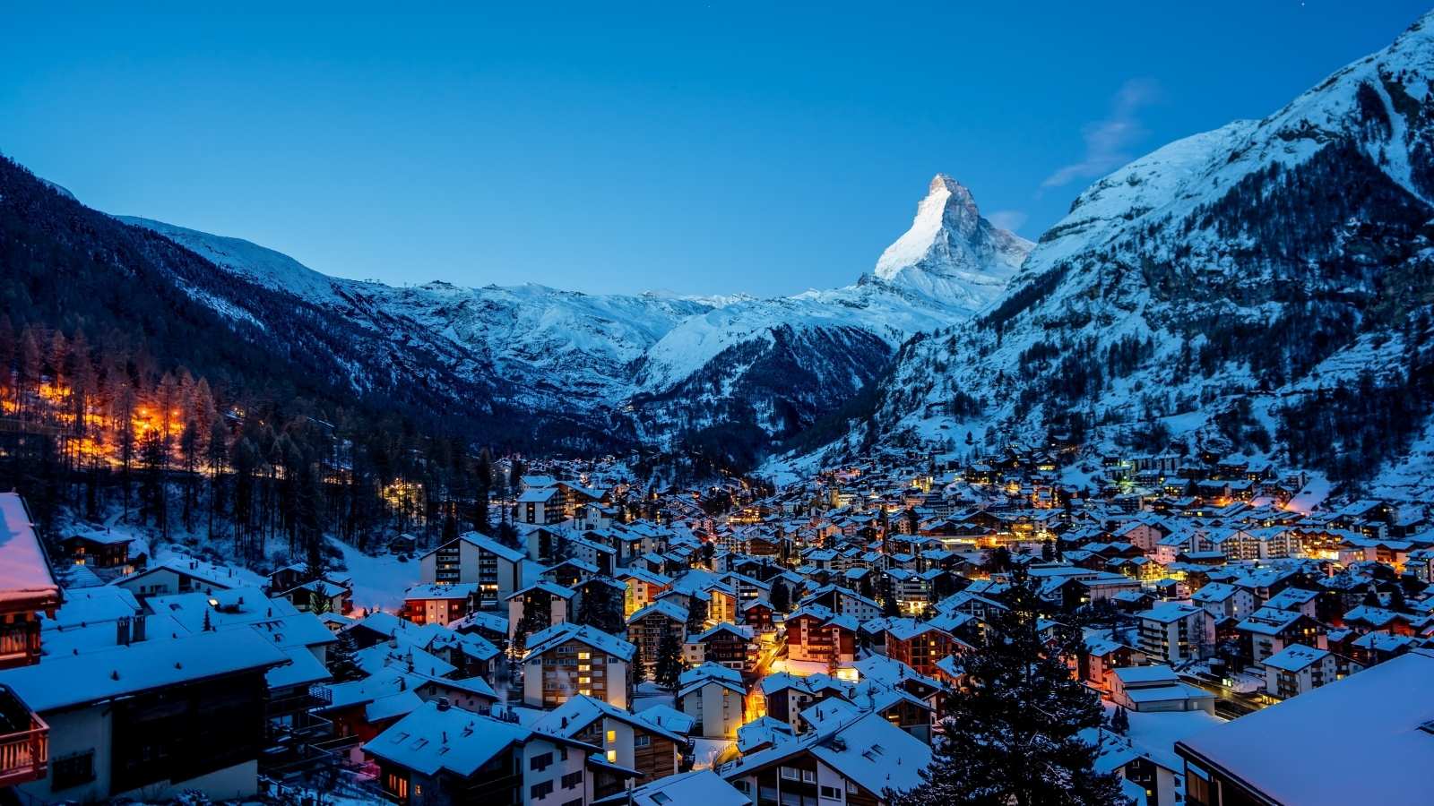 zermatt village view with matterhorn